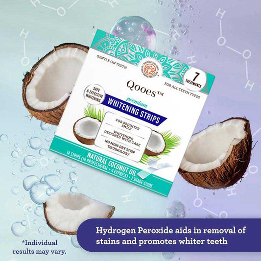 🍇Final 3 hours 70% off 🔥 Qooes™ Teeth Whitening Strips - Reveal Your Brightest Smile